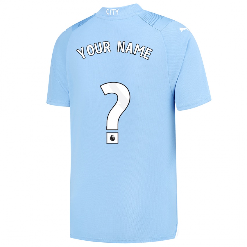 Hombre Camiseta Su Nombre #0 Azul Claro 1ª Equipación 2023/24 La Camisa