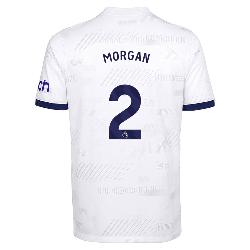 Hombre Camiseta Esther Morgan #2 Blanco 1ª Equipación 2023/24 La Camisa