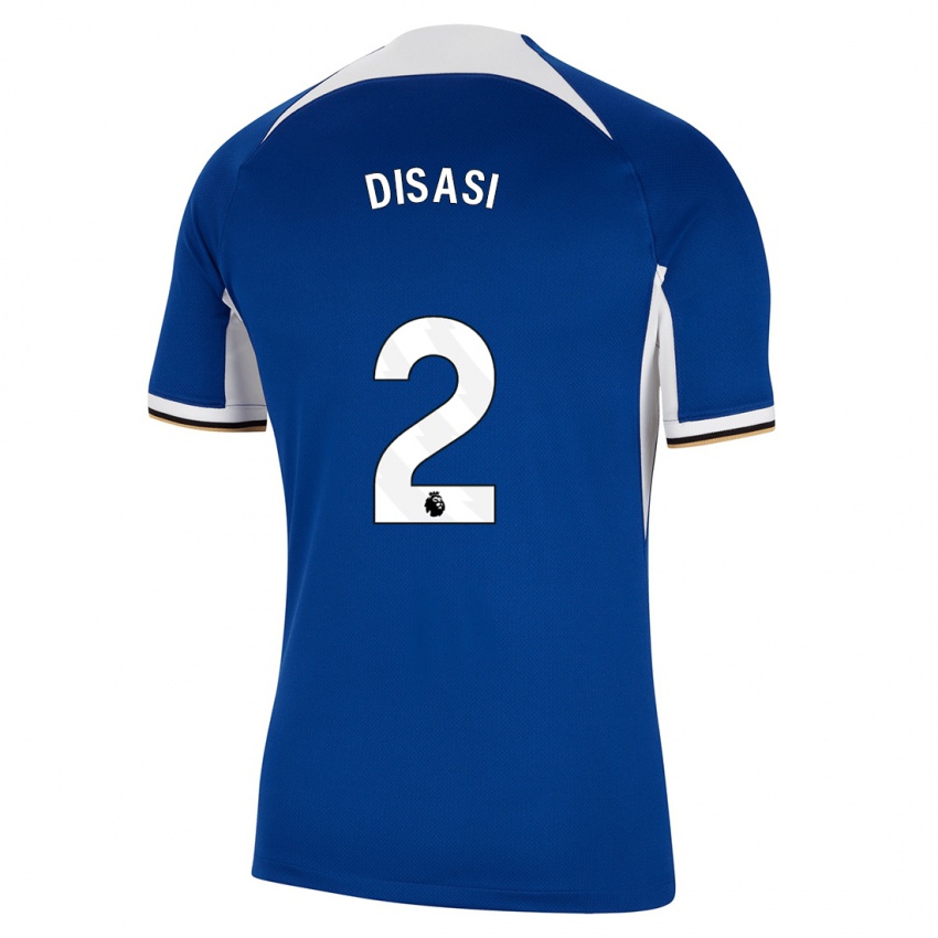 Hombre Camiseta Axel Disasi #2 Azul 1ª Equipación 2023/24 La Camisa