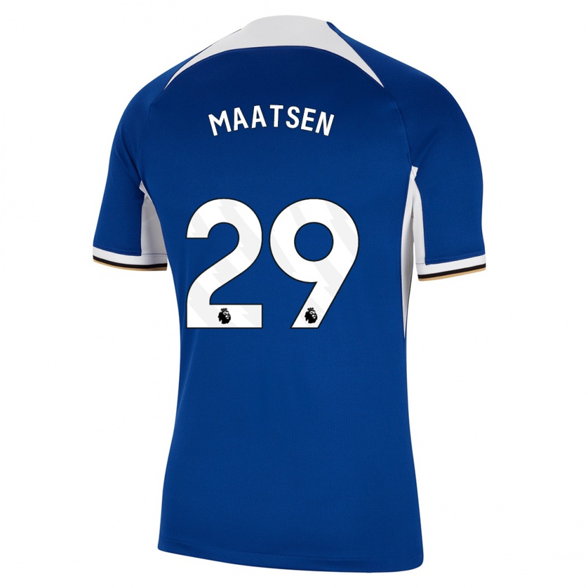Hombre Camiseta Ian Maatsen #29 Azul 1ª Equipación 2023/24 La Camisa