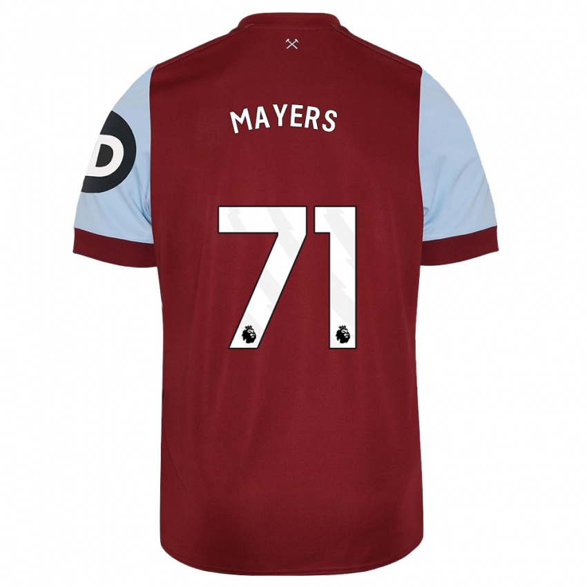 Hombre Camiseta Ezra Mayers #71 Granate 1ª Equipación 2023/24 La Camisa