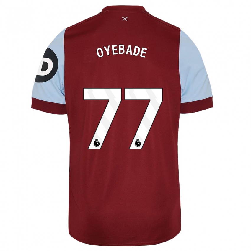 Hombre Camiseta Rayan Oyebade #77 Granate 1ª Equipación 2023/24 La Camisa