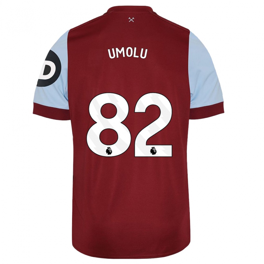 Hombre Camiseta Jemiah Umolu #82 Granate 1ª Equipación 2023/24 La Camisa