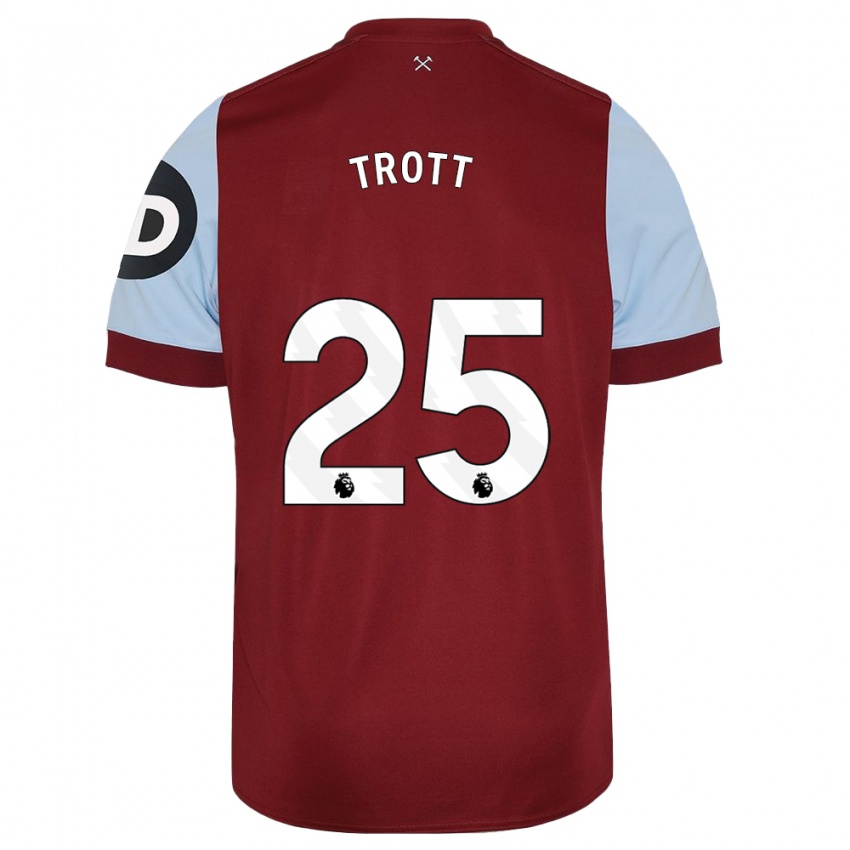 Hombre Camiseta Nathan Trott #25 Granate 1ª Equipación 2023/24 La Camisa