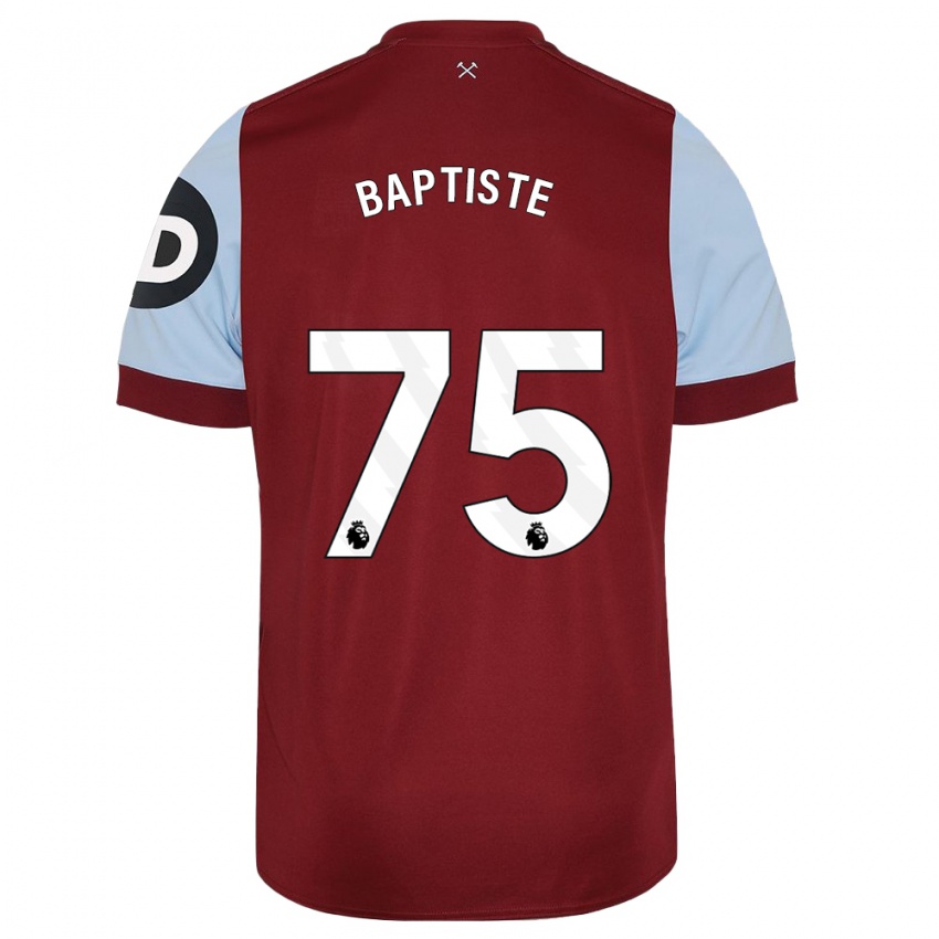 Hombre Camiseta Jamal Baptiste #75 Granate 1ª Equipación 2023/24 La Camisa