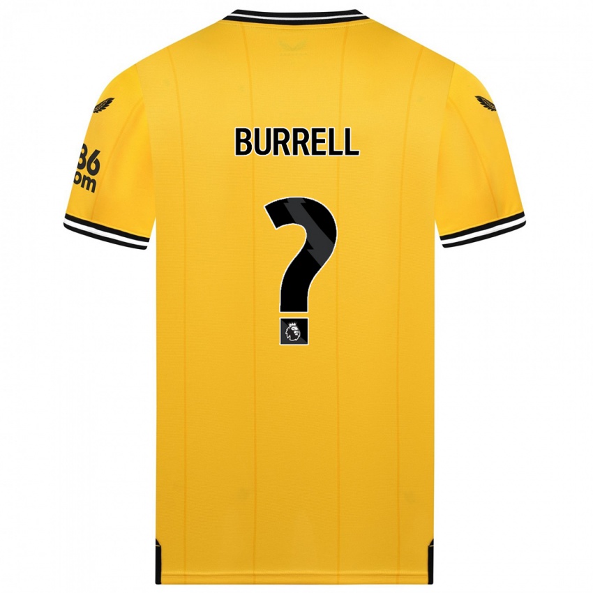 Hombre Camiseta Ackeme Francis Burrell #0 Amarillo 1ª Equipación 2023/24 La Camisa