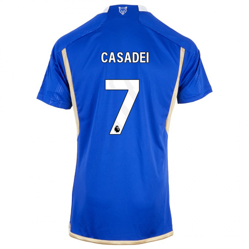 Hombre Camiseta Cesare Casadei #7 Azul Real 1ª Equipación 2023/24 La Camisa