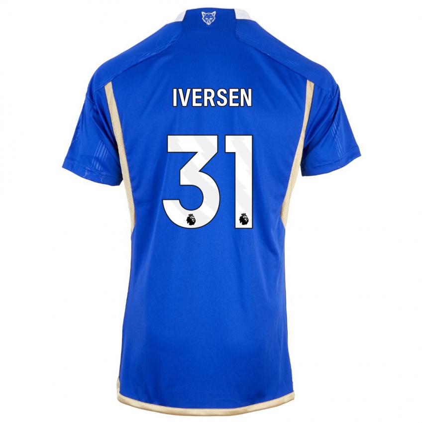 Hombre Camiseta Daniel Iversen #31 Azul Real 1ª Equipación 2023/24 La Camisa