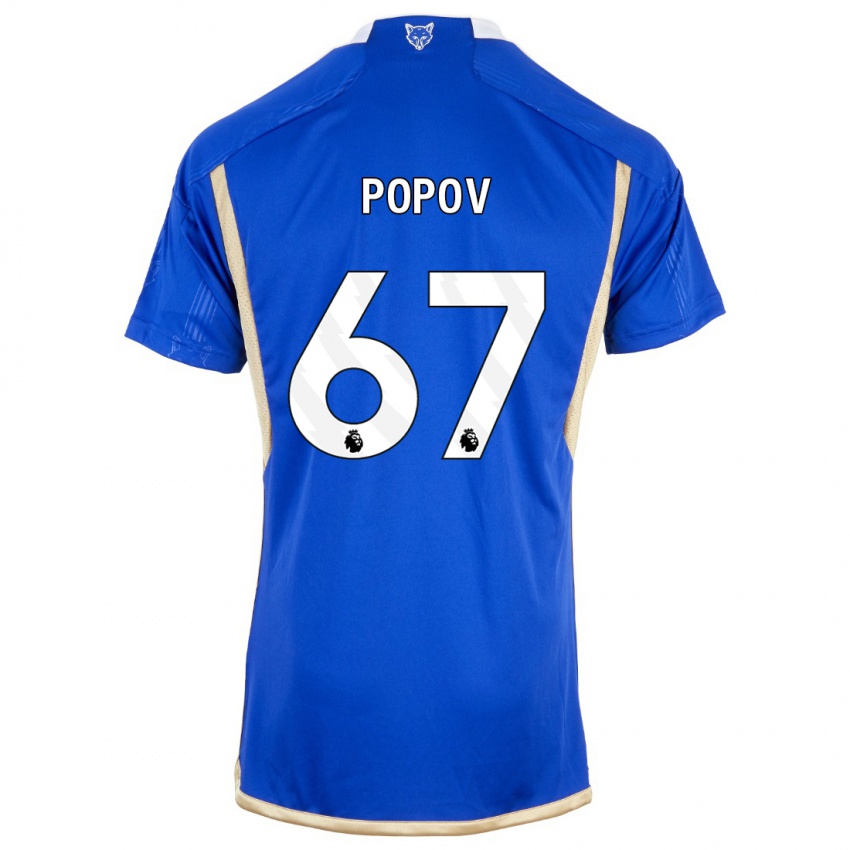 Hombre Camiseta Chris Popov #67 Azul Real 1ª Equipación 2023/24 La Camisa