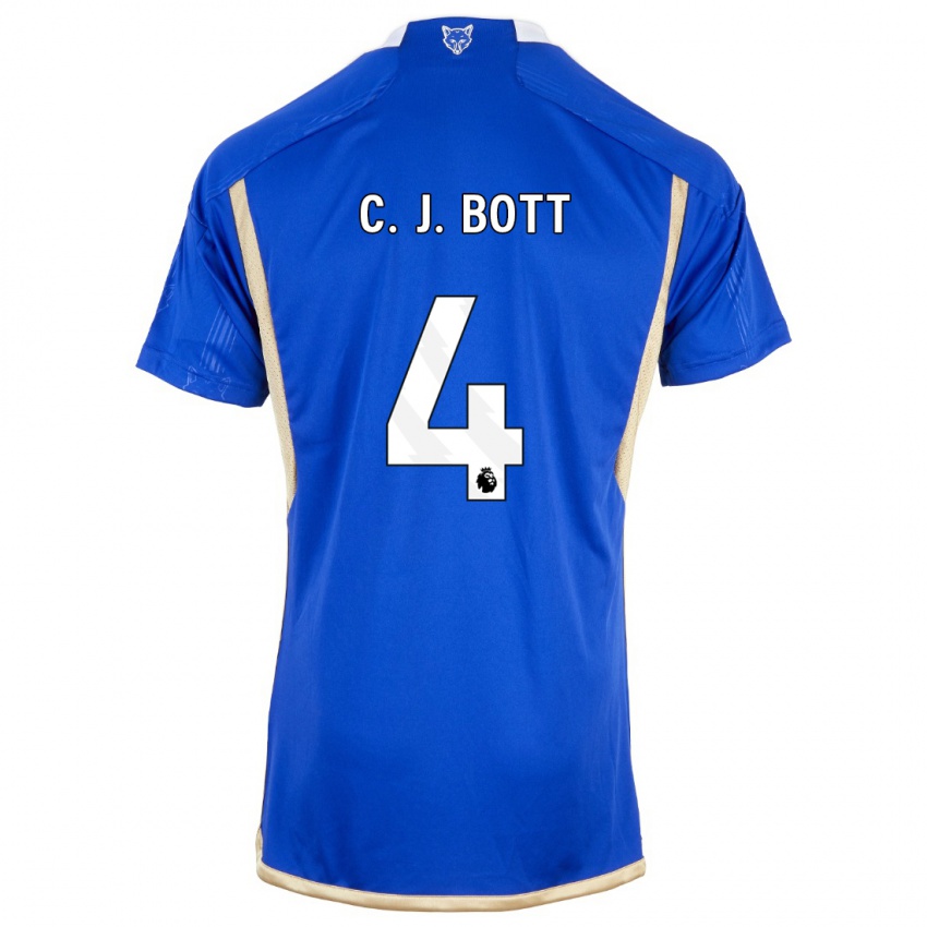Hombre Camiseta C. J. Bott #4 Azul Real 1ª Equipación 2023/24 La Camisa