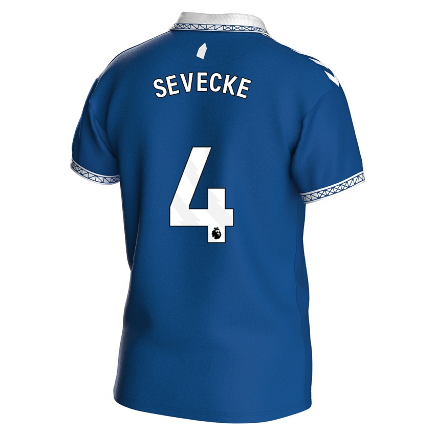 Hombre Camiseta Rikke Sevecke #4 Azul Real 1ª Equipación 2023/24 La Camisa