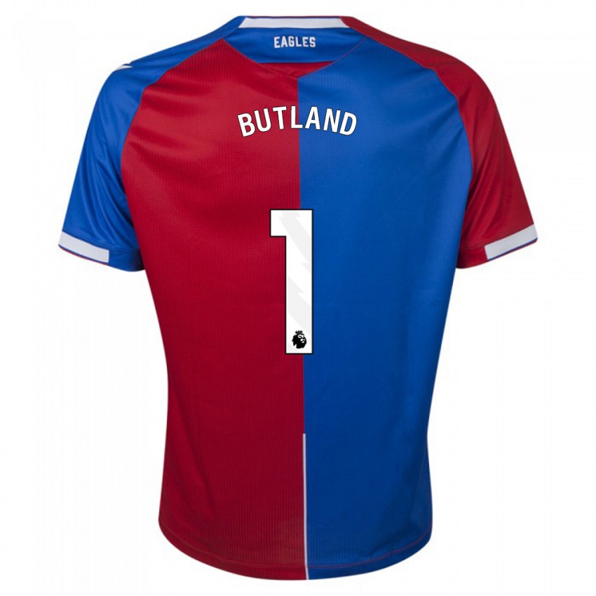Hombre Camiseta Jack Butland #1 Rojo Azul 1ª Equipación 2023/24 La Camisa