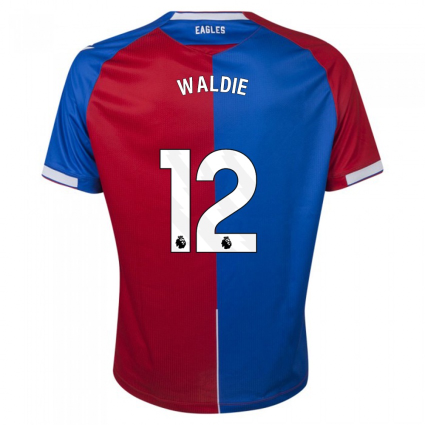 Hombre Camiseta Lizzie Waldie #12 Rojo Azul 1ª Equipación 2023/24 La Camisa