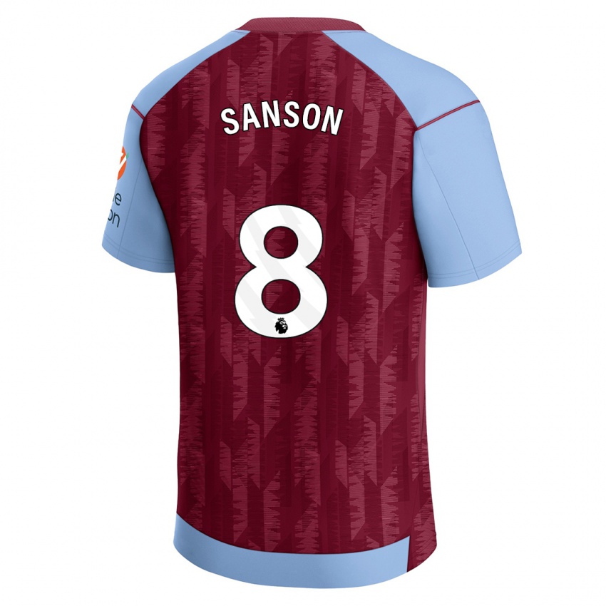Hombre Camiseta Morgan Sanson #8 Azul Claro 1ª Equipación 2023/24 La Camisa