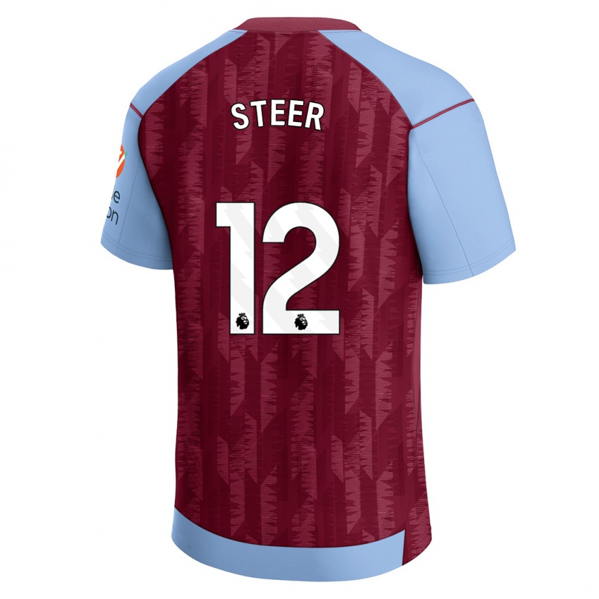 Hombre Camiseta Jed Steer #12 Azul Claro 1ª Equipación 2023/24 La Camisa