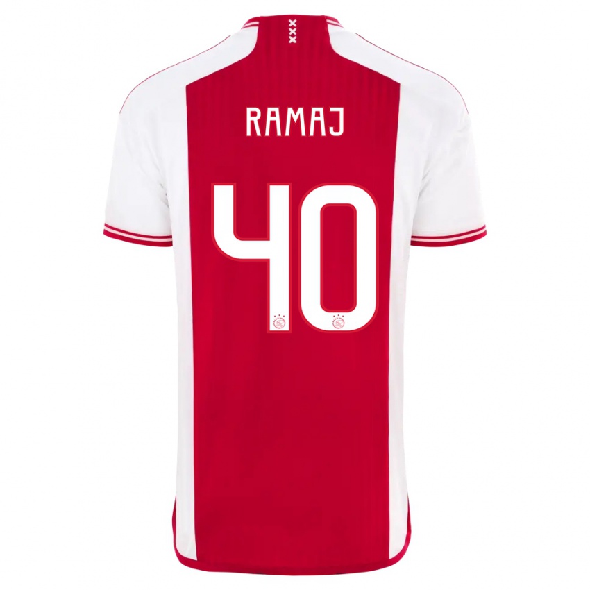 Hombre Camiseta Diant Ramaj #40 Rojo Blanco 1ª Equipación 2023/24 La Camisa