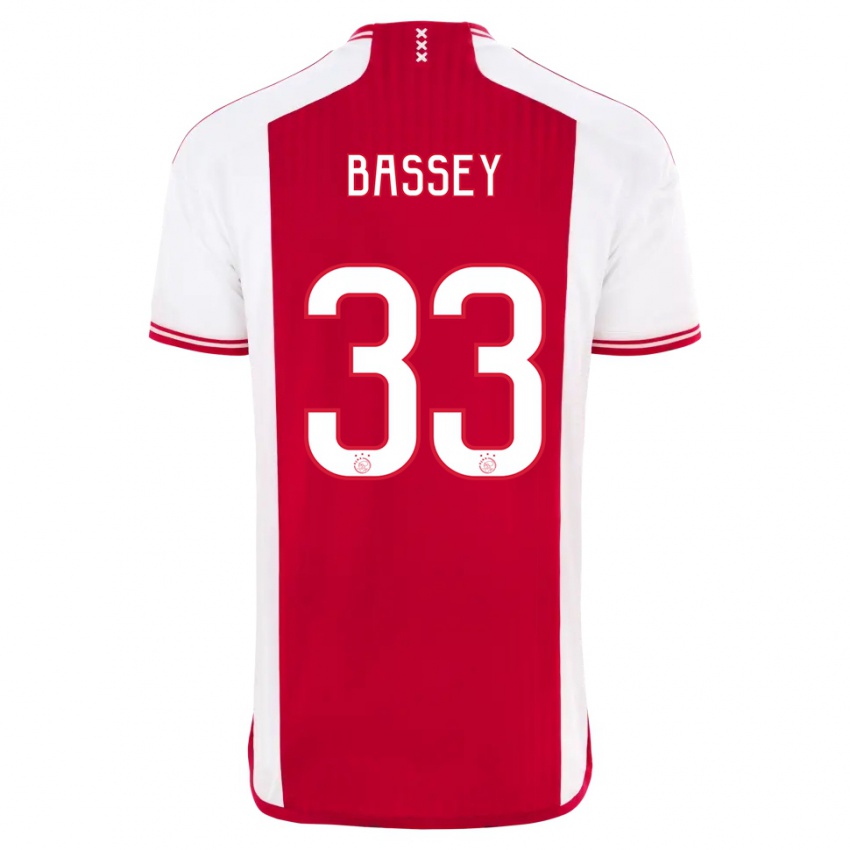 Hombre Camiseta Calvin Bassey #33 Rojo Blanco 1ª Equipación 2023/24 La Camisa