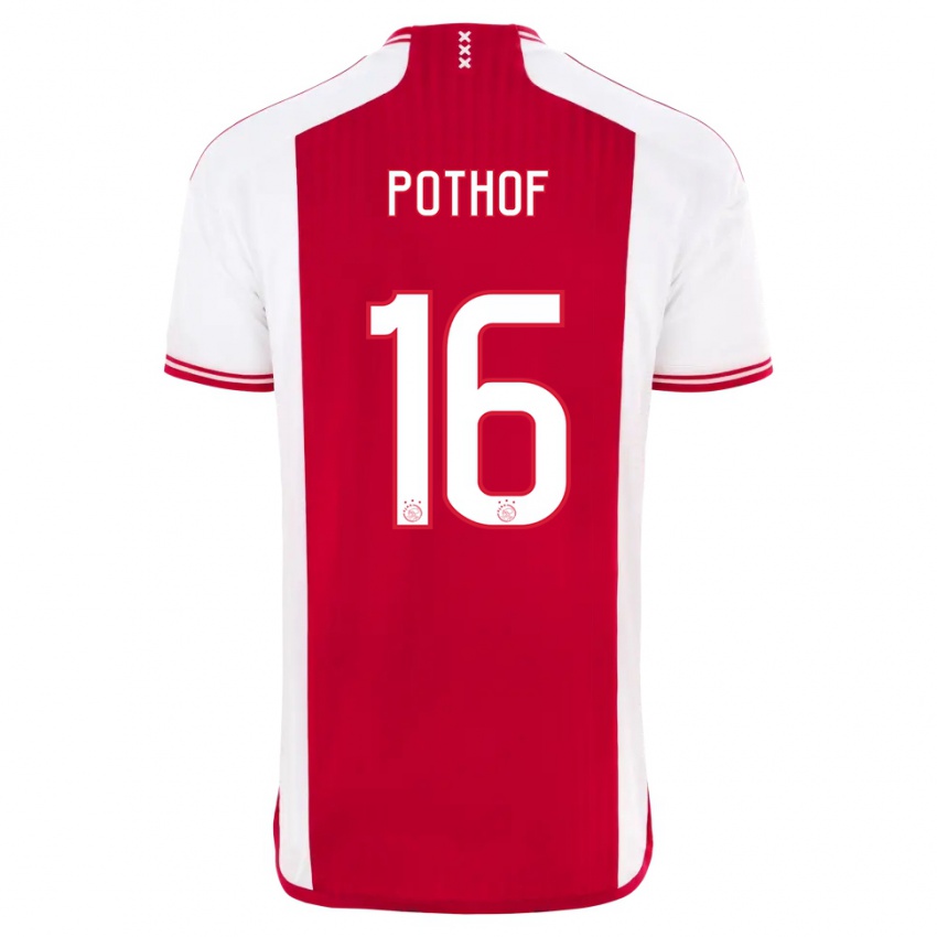 Hombre Camiseta Isa Pothof #16 Rojo Blanco 1ª Equipación 2023/24 La Camisa