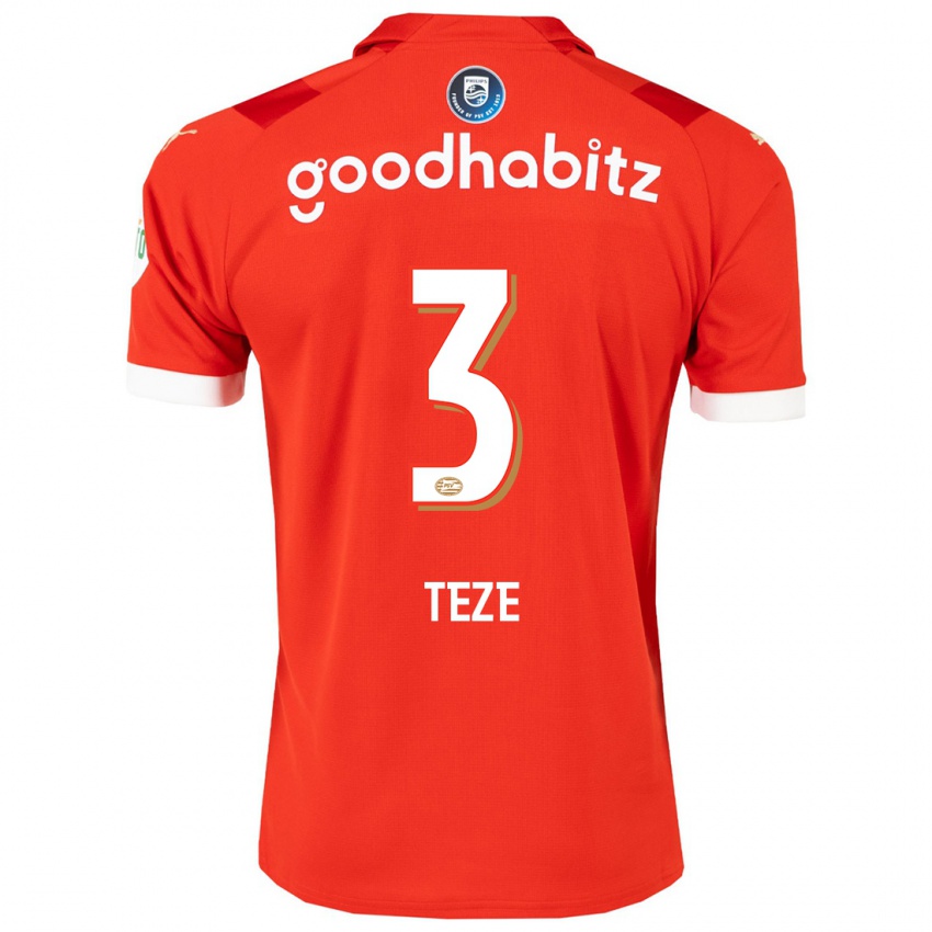 Hombre Camiseta Teze #3 Rojo 1ª Equipación 2023/24 La Camisa
