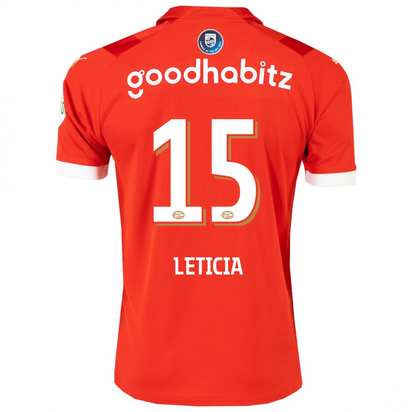 Hombre Camiseta Brazil Bra Leticia #15 Rojo 1ª Equipación 2023/24 La Camisa