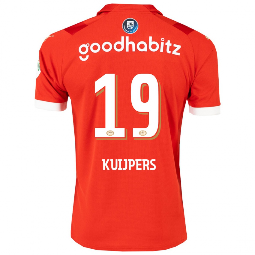 Hombre Camiseta Jeslynn Kuijpers #19 Rojo 1ª Equipación 2023/24 La Camisa