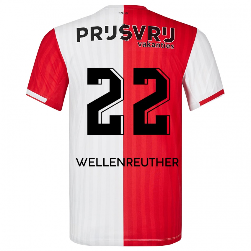 Hombre Camiseta Timon Wellenreuther #22 Rojo Blanco 1ª Equipación 2023/24 La Camisa