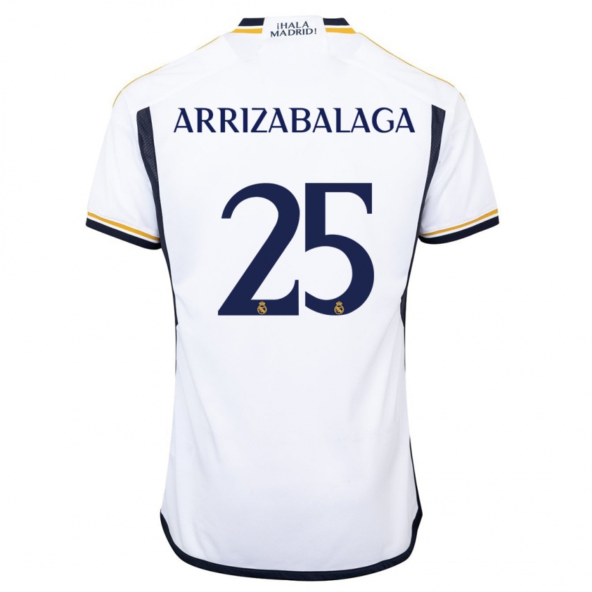 Hombre Camiseta Kepa Arrizabalaga #25 Blanco 1ª Equipación 2023/24 La Camisa