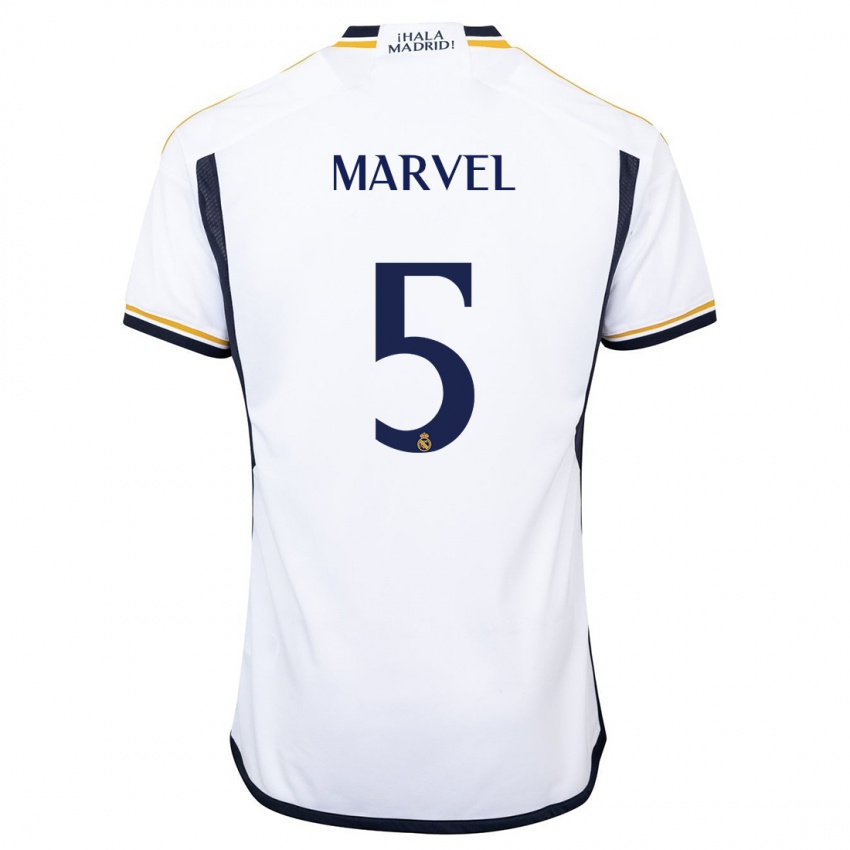 Hombre Camiseta Marvel #5 Blanco 1ª Equipación 2023/24 La Camisa