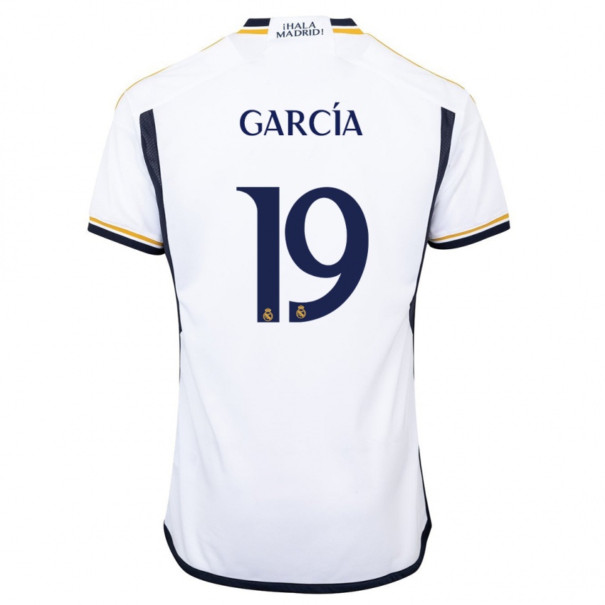 Hombre Camiseta Andrés García #19 Blanco 1ª Equipación 2023/24 La Camisa