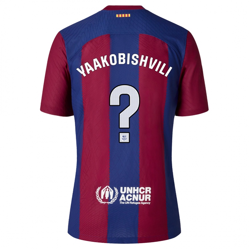 Hombre Camiseta Áron Yaakobishvili #0 Rojo Azul 1ª Equipación 2023/24 La Camisa