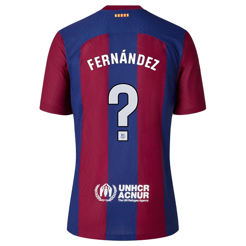 Hombre Camiseta Guille Fernández #0 Rojo Azul 1ª Equipación 2023/24 La Camisa