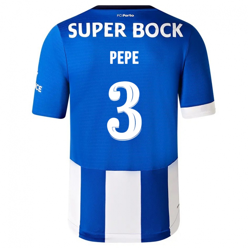 Hombre Camiseta Pepe #3 Azul Blanco 1ª Equipación 2023/24 La Camisa