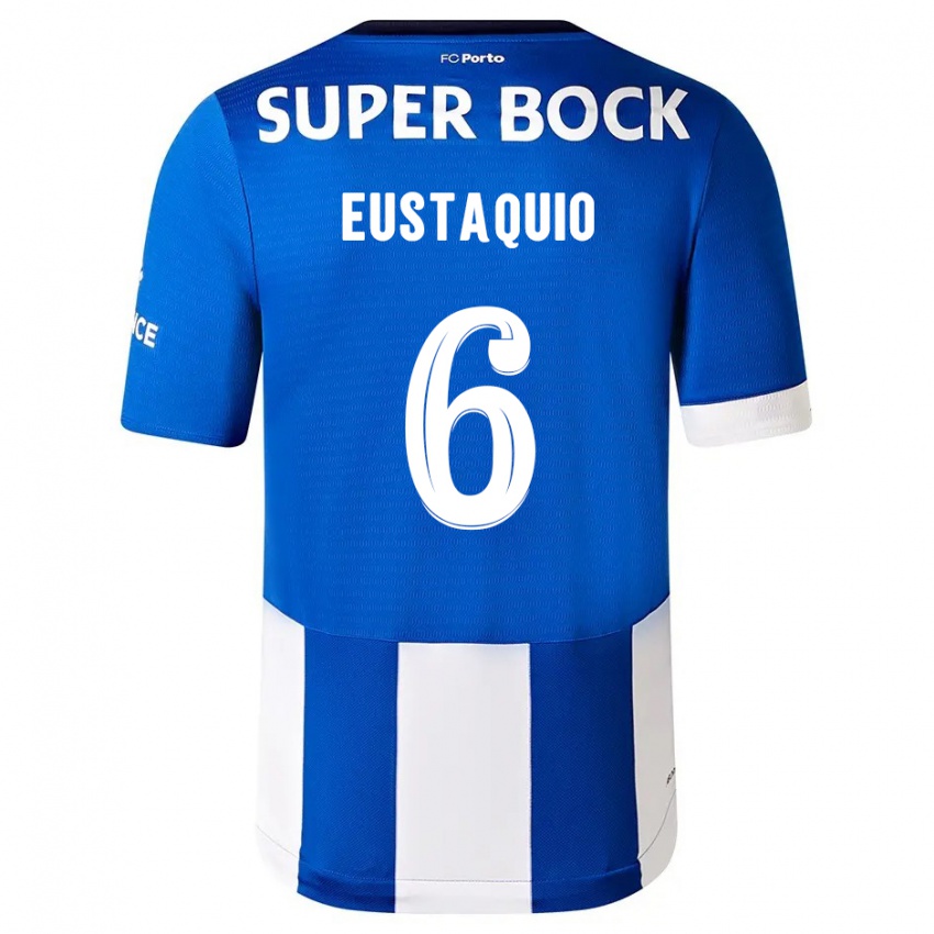 Hombre Camiseta Stephen Eustaquio #6 Azul Blanco 1ª Equipación 2023/24 La Camisa