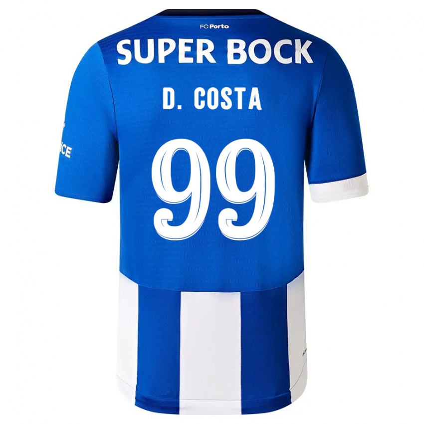 Hombre Camiseta Diogo Costa #99 Azul Blanco 1ª Equipación 2023/24 La Camisa