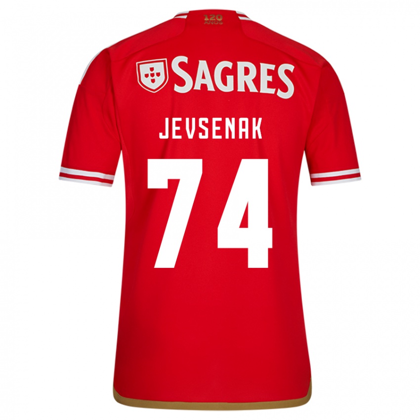 Hombre Camiseta Zan Jevsenak #74 Rojo 1ª Equipación 2023/24 La Camisa