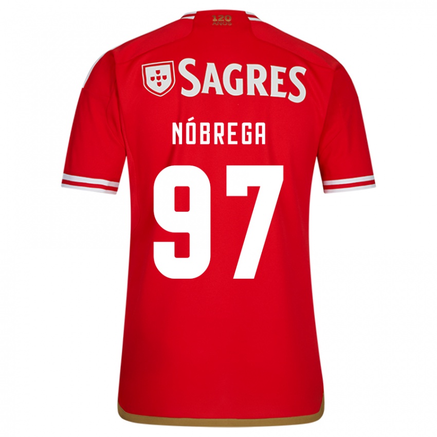 Hombre Camiseta Ricardo Nóbrega #97 Rojo 1ª Equipación 2023/24 La Camisa