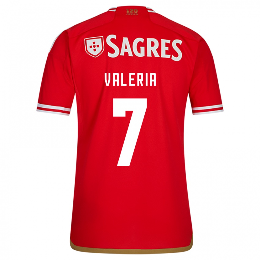 Hombre Camiseta Valeria #7 Rojo 1ª Equipación 2023/24 La Camisa