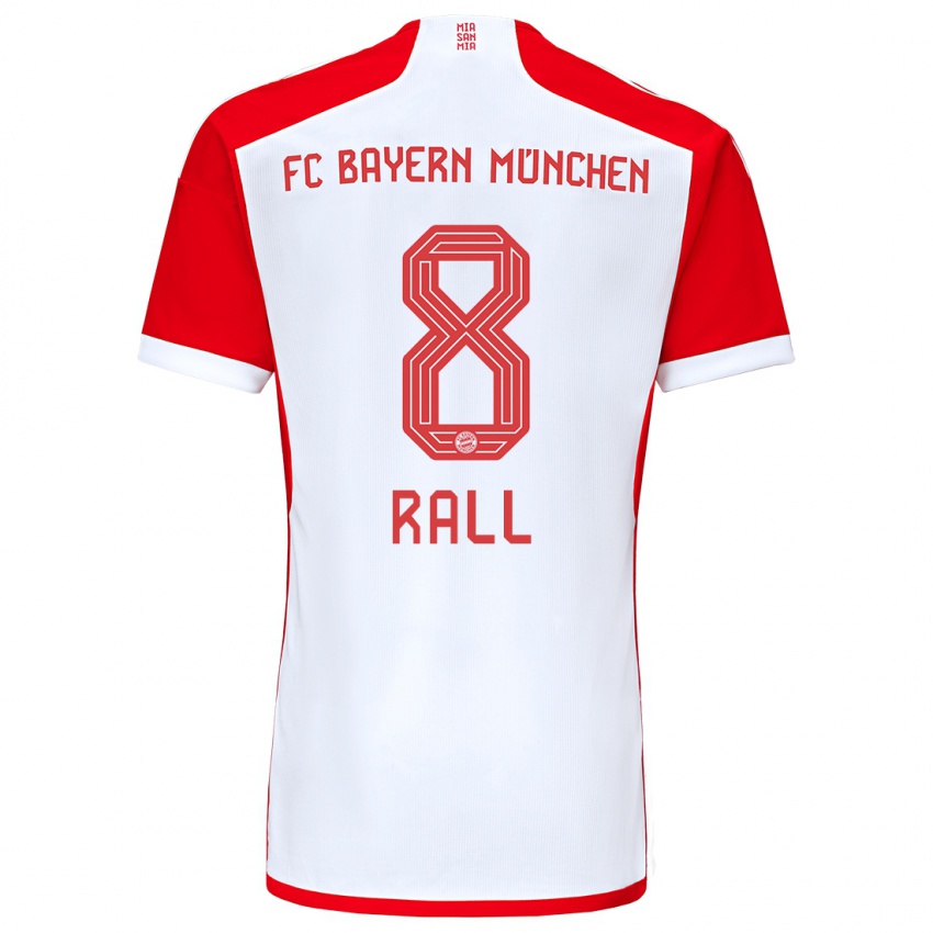Hombre Camiseta Maximiliane Rall #8 Rojo Blanco 1ª Equipación 2023/24 La Camisa