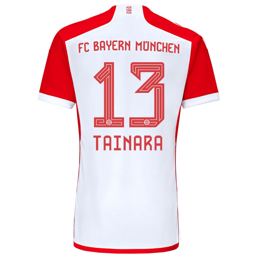 Hombre Camiseta Tainara #13 Rojo Blanco 1ª Equipación 2023/24 La Camisa