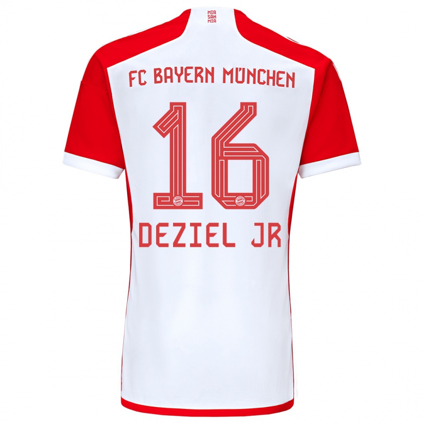 Hombre Camiseta Robert Deziel Jr #16 Rojo Blanco 1ª Equipación 2023/24 La Camisa