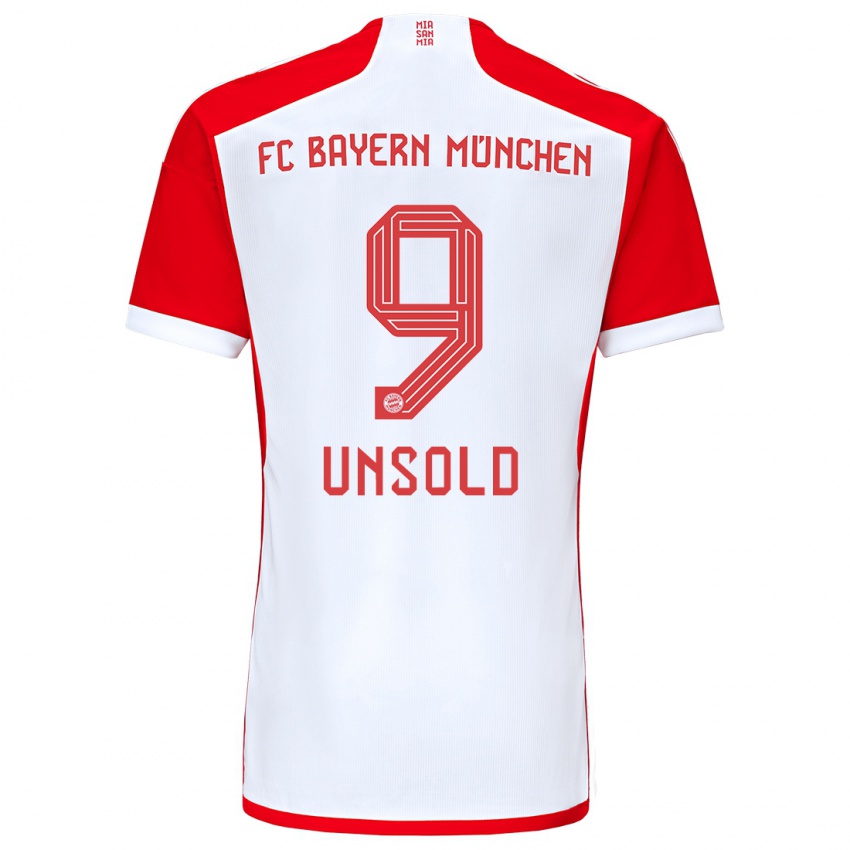 Hombre Camiseta Samuel Unsold #9 Rojo Blanco 1ª Equipación 2023/24 La Camisa