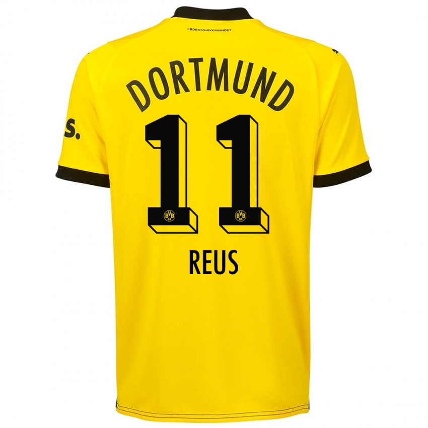 Hombre Camiseta Marco Reus #11 Amarillo 1ª Equipación 2023/24 La Camisa
