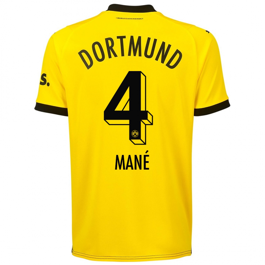 Hombre Camiseta Filippo Mané #4 Amarillo 1ª Equipación 2023/24 La Camisa