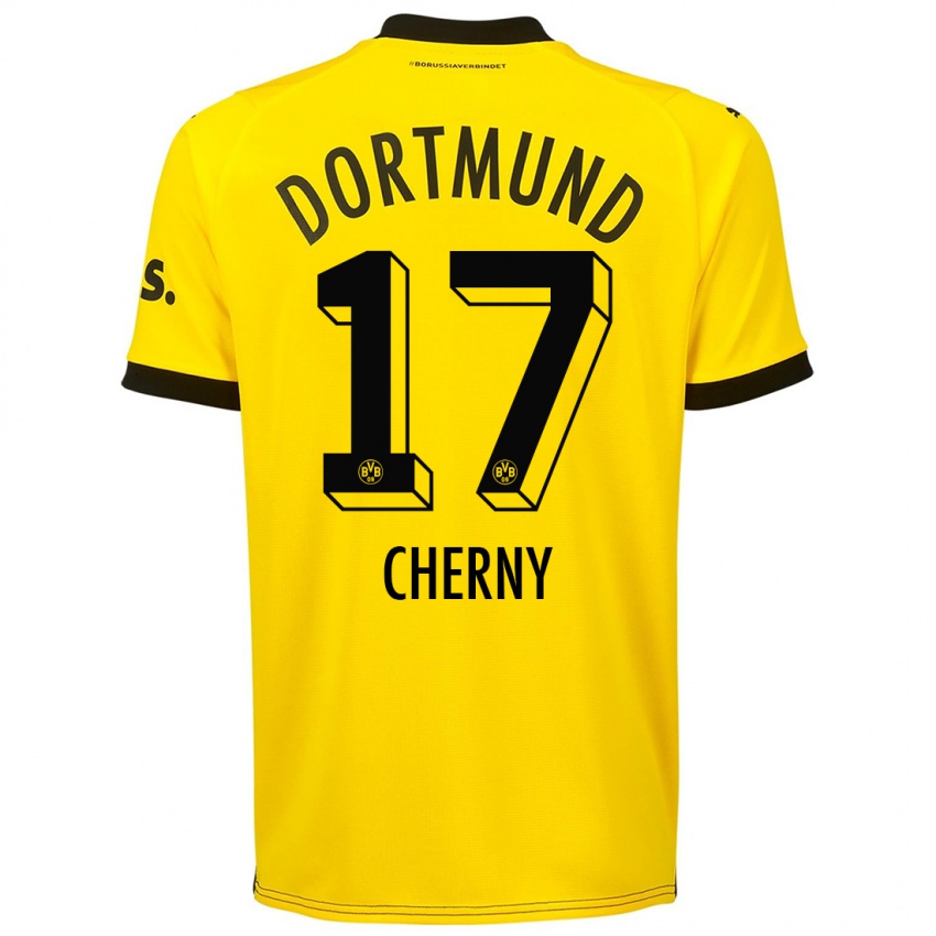 Hombre Camiseta Nick Cherny #17 Amarillo 1ª Equipación 2023/24 La Camisa