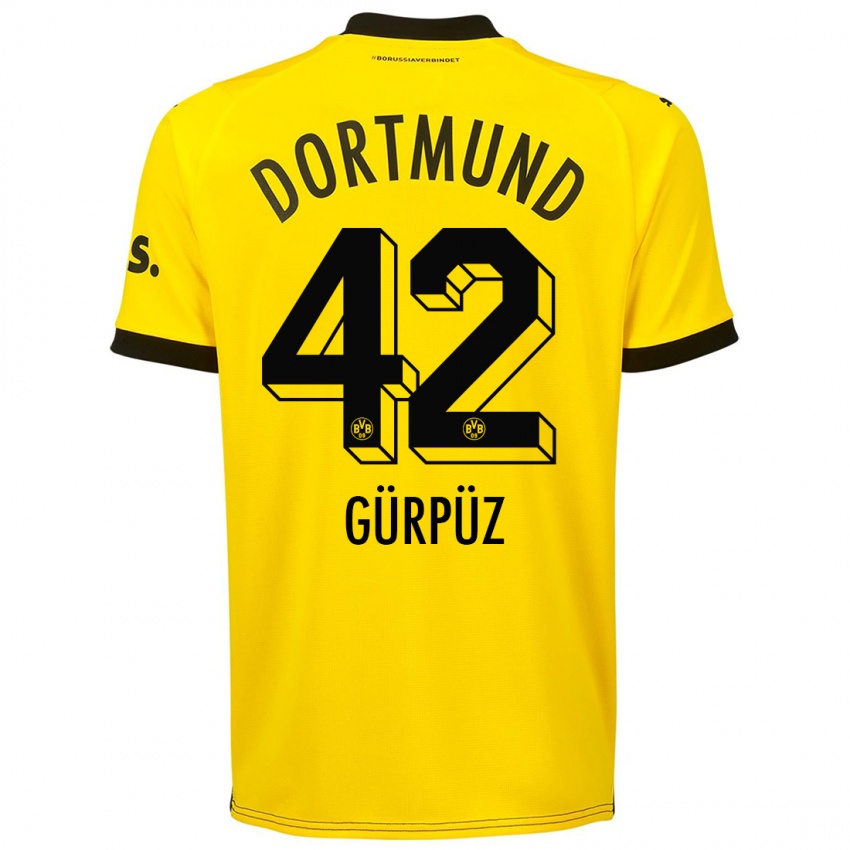 Hombre Camiseta Goktan Gurpuz #42 Amarillo 1ª Equipación 2023/24 La Camisa
