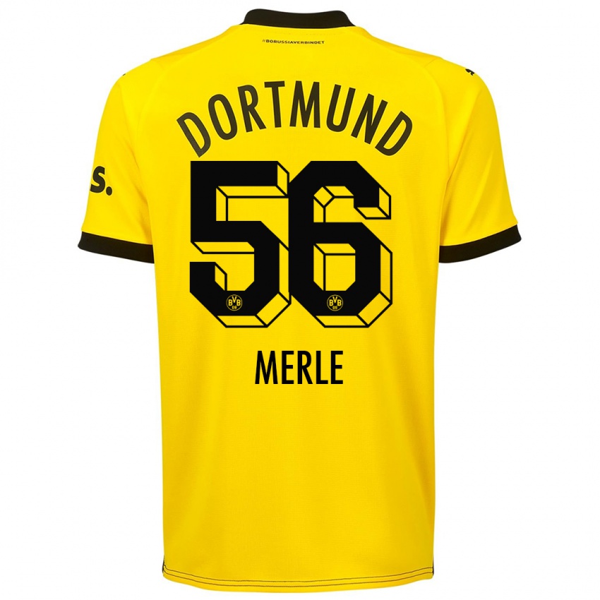 Hombre Camiseta Albers Merle #56 Amarillo 1ª Equipación 2023/24 La Camisa