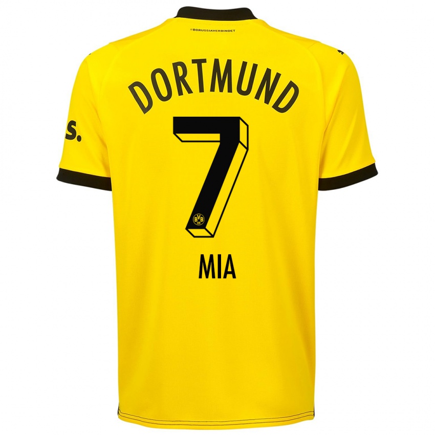 Hombre Camiseta Zschocke Mia #7 Amarillo 1ª Equipación 2023/24 La Camisa