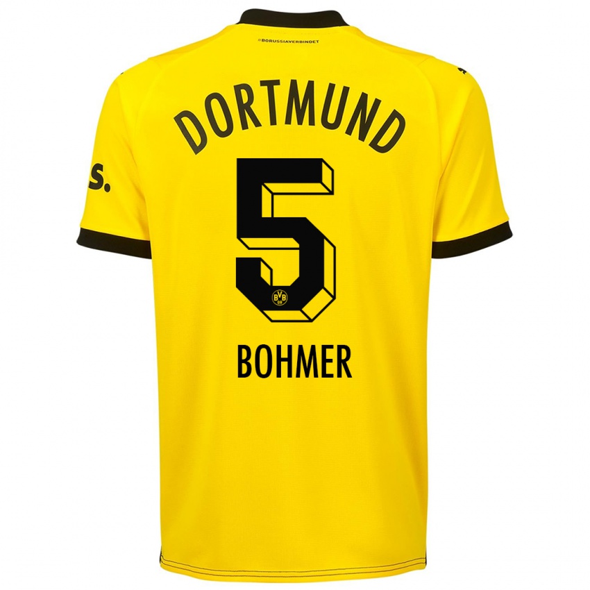 Hombre Camiseta Tim Bohmer #5 Amarillo 1ª Equipación 2023/24 La Camisa