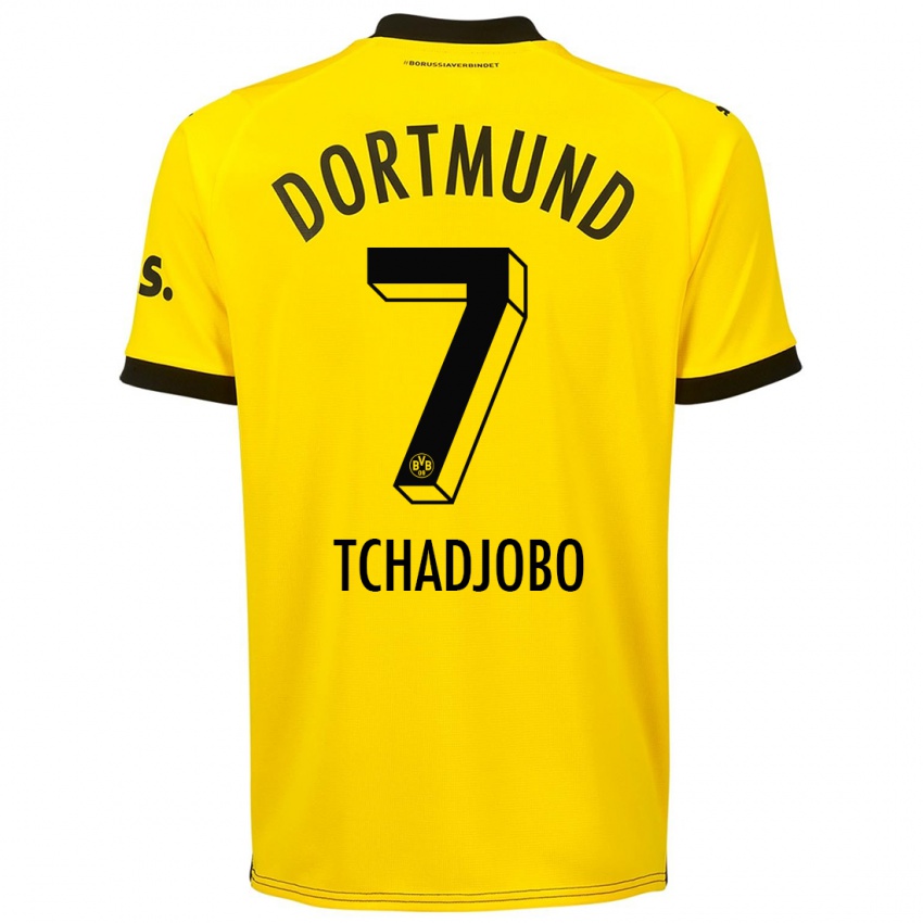 Hombre Camiseta Dia Tchadjobo #7 Amarillo 1ª Equipación 2023/24 La Camisa