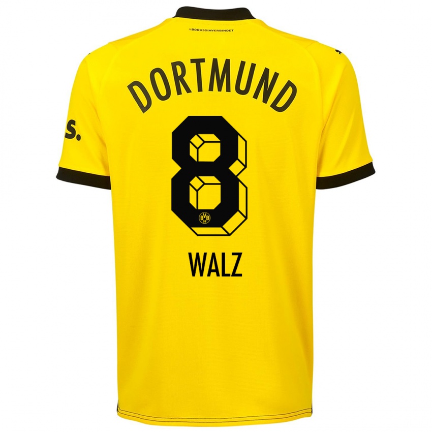 Hombre Camiseta Vasco Walz #8 Amarillo 1ª Equipación 2023/24 La Camisa